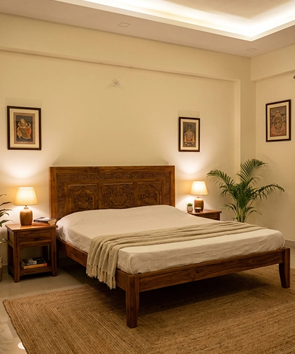 Furnitured Bedroom Custom wooden bedroom furniture by Blessing Furniture, Alandurai Coimbatore